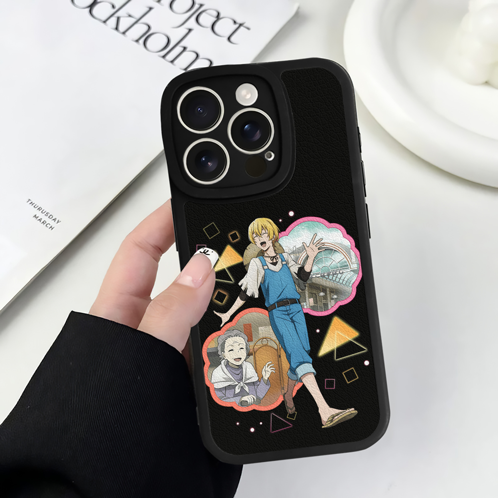 （画像用） 文豪ストレイドッグス Bungo Stray Dogs 【iPhone 16シリーズ対応】シリコンスマホケース（レザー調） 材質：シリコン